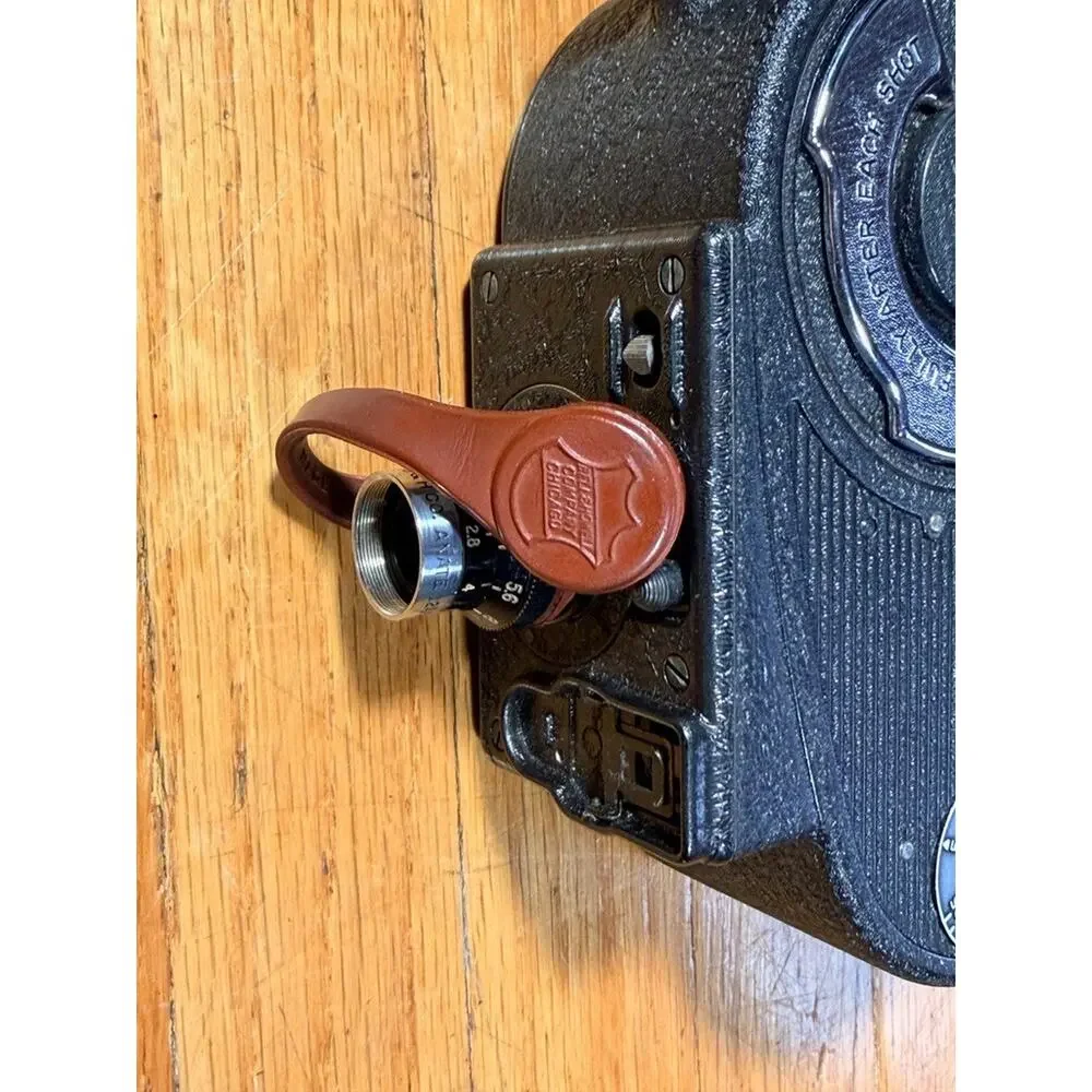 Vintage Bell & Howell Filmo Sportster Double Run Eight 8mm Movie Camera Leather